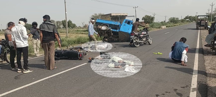 कठूमर–नगर मार्ग पर तुसारी मोड़ के आगे भीषण सड़क हादसा, तीन घायल
