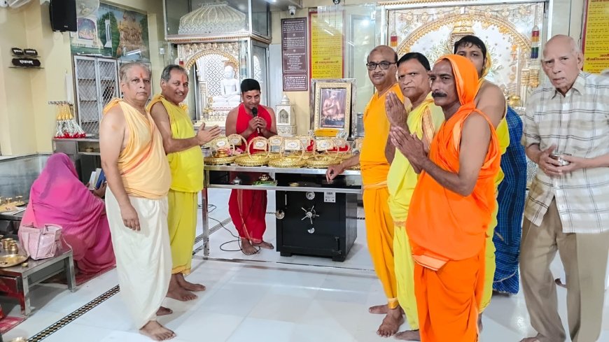 गायत्री नगर में  मनाया आचार्य शिरोमणी श्री विद्यासागर जी महाराज का 59 वां दीक्षा दिवस
