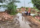 सड़क या दलदल!  स्कूल मार्ग पर जलभराव से पढ़ाई ठप, कीचड़ से गुजरने को मजबूर नौनिहाल