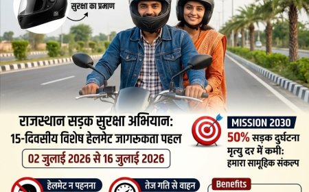 आज से 15 दिवसीय विशेष हेलमेट अभियान शुरू, मिशन 2030 के तहत दुर्घटनाएं 50% कम करने का लक्ष्य