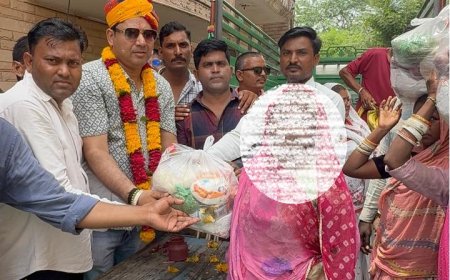 सेवा संकल्प के साथ मनाया प्रदेश सचिव कांग्रेस कमेटी राजस्थान अनराज उर्फ पिंटू मेवाड़ा का 39वाँ जन्मदिन, जरूरतमंदों को राशन सामग्री व फल वितरित