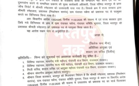 बड़ी कार्रवाई: पथैना ग्राम पंचायत की प्रशासक स्नेहलता पदमुक्त, पद के दुरुपयोग और लापरवाही के मामले में राज्य सरकार का एक्शन