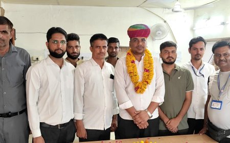 वरिष्ठ सीसीटीसी कैलाश पोटलिया को भावभीनी विदाई: माला व साफा पहनाकर किया सम्मानित