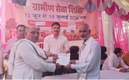 ग्राम पंचायत मूढौता में आयोजित ग्रामीण सेवा शिविर में स्वामित्व योजना के तहत मिला अधिकार, बैंक ऋण का रास्ता हुआ आसान