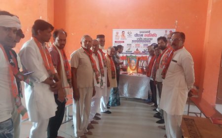 भाजपा मंडल महुवा शहर की संगठनात्मक बैठक संपन्न, डॉ. श्यामा प्रसाद मुखर्जी को दी श्रद्धांजलि