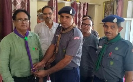 मुख्य ब्लॉक शिक्षा ने संभाला भारत स्काउट एवं गाइड स्थानीय संघ कठूमर के प्रभारी कमिश्नर का दायित्व