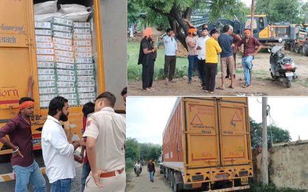 दिल्ली-मुंबई एक्सप्रेस-वे पर मांस से भरा कंटेनर पकड़ा, जांच में जुटी रैणी पुलिस