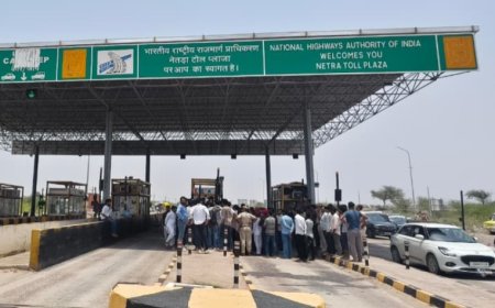 नेतड़ा टोल प्लाजा पर संतों के साथ बदसलूकी को लेकर भारी हंगामा;  बिना टोल चुकाए गुजरे वाहन