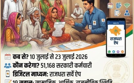 राजस्थान में आज से ओबीसी का महा-सर्वे; 51 हजार कर्मचारी 'राजधरा ऐप' से घर-घर पूछेंगे 19 तीखे सवाल