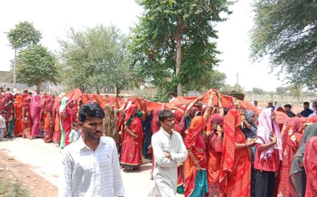 गुहाला में उमड़ा श्रद्धा का सैलाब: शाकंभरी माता के वार्षिक उत्सव पर निकाली 51 मीटर की विशाल चुनरी यात्रा
