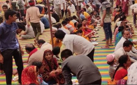 लक्ष्मणगढ़ में श्री शनि देव महाराज का छठा विशाल भंडारा हुआ आयोजित