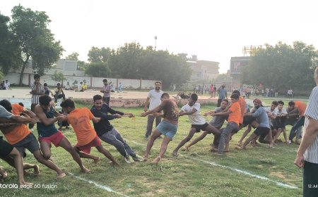 बहरोड़ में राष्ट्रीय स्वयंसेवक संघ के शताब्दी वर्ष उपलक्ष्य में 'खेल संगम' का आयोजन; युवाओं ने भारतीय खेलों का लिया आनंद