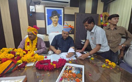 बंजारा ने संभाला तखतगढ़ EO का पदभार, बोले— 'बुनियादी ढांचे को मजबूत करना और जन समस्याओं का त्वरित निस्तारण पहली प्राथमिकता'