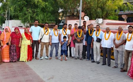 बाबा बर्फानी के जयकारों के साथ मकराना से अमरनाथ के लिए रवाना हुआ 27 श्रद्धालुओं का जत्था