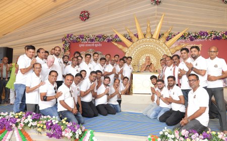 पूज्य पुलकसागरजी महाराज की चातुर्मासिक अगवानी के लिए चित्तौड़गढ़ पहुंचें भीलवाड़ा के श्रद्धालु