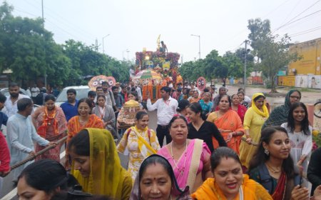 हल्की बारिश में भक्ति का रंग, भरतपुर में श्रद्धा और उल्लास के साथ निकली भगवान जगन्नाथ की भव्य रथ यात्रा