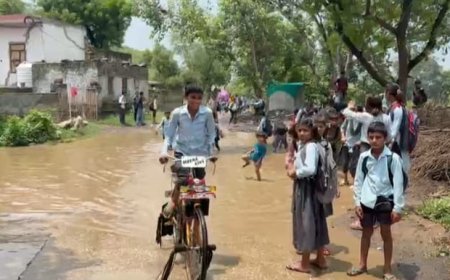 बैरेर में जलभराव बना आफत: स्कूल जाने वाले नौनिहाल और ग्रामीण परेशान, PWD से स्थायी समाधान की मांग