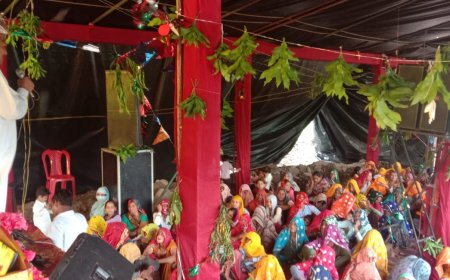 भागवत कथा में सुदामा चरित्र की कथा का प्रसंग सुनाया, कथा की पूर्णाहुति पर भंडारा