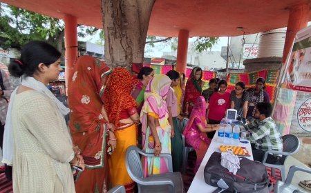 मांगरोप में निःशुल्क स्वास्थ्य जांच शिविर आयोजित, 119 ग्रामीण लाभान्वित