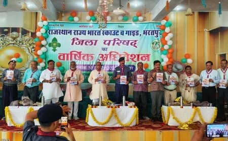 स्काउट गाइड जिला अधिवेशन आयोजित; स्काउटिंग गाइडिंग जीवन कौशल के लिए हैं महत्वपूर्ण-शेखावत