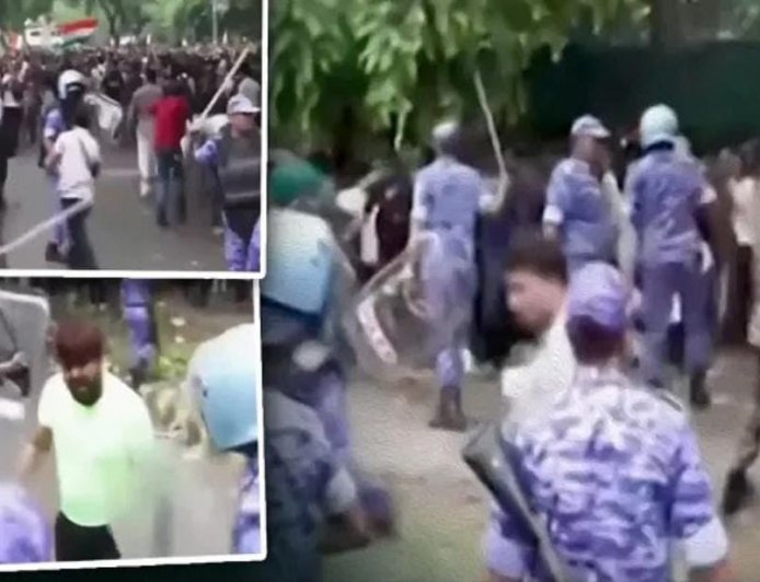 संसद मार्च के दौरान प्रदर्शनकारियों को पुलिस ने रोका, बल प्रयोग से किया इनकार