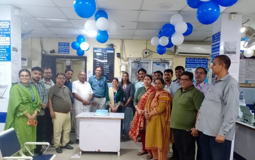 भारतीय स्टेट बैंक शाखा किशनगढ़ बास रोड में मनाया स्थापना दिवस