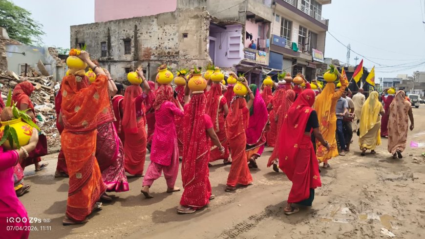 लक्ष्मणगढ़ में शिव महापुराण कथा का भव्य आगाज, विशाल कलश यात्रा में उमड़ा श्रद्धा का सैलाब