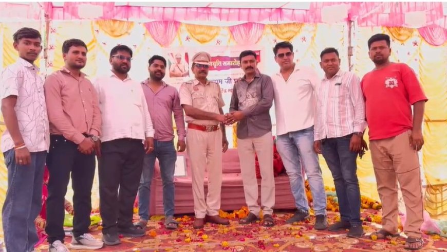 38 वर्ष की देश सेवा के बाद सेवानिवृत्त हुए सब-इंस्पेक्टर शेषाराम, पैतृक गांव नयाखेड़ा में हुआ भव्य स्वागत