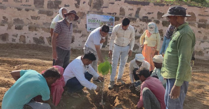 हथौड़ी की ऐतिहासिक बावड़ी पर मनाया गया विश्व ग्रामीण विकास दिवस, हुआ कदंब का पौधारोपण
