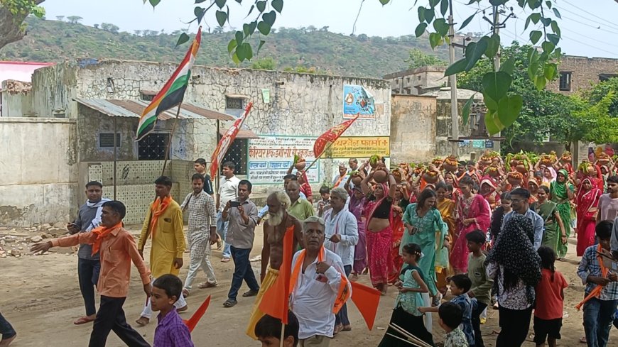 बालाहेड़ी मे लखेरा समाज के तत्वावधान में  निकाली राधा-कृष्ण मंदिर की भव्य शोभायात्रा,  11 जुलाई को होगा प्राण-प्रतिष्ठा महोत्सव