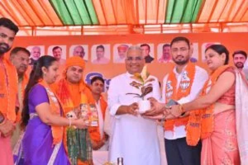 टपूकड़ा में नागरिक सम्मेलन संपन्न: केंद्रीय मंत्री भूपेन्द्र यादव और विधायक महंत बालकनाथ का भव्य स्वागत