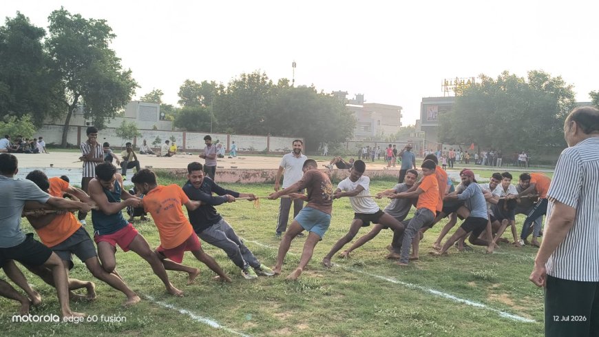 बहरोड़ में राष्ट्रीय स्वयंसेवक संघ के शताब्दी वर्ष उपलक्ष्य में 'खेल संगम' का आयोजन; युवाओं ने भारतीय खेलों का लिया आनंद