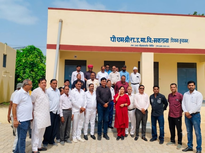 भामाशाह सोलंकी परिवार ने स्कूल को भेंट किया वाटर कूलर, समारोहपूर्वक हुआ लोकार्पण