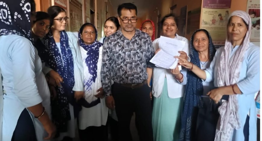 राजस्थान में एएनएम संघ का विरोध, कार्रवाई के आदेश वापस लेने की मांग; सभी स्वास्थ्य केंद्रों पर सौंपे ज्ञापन