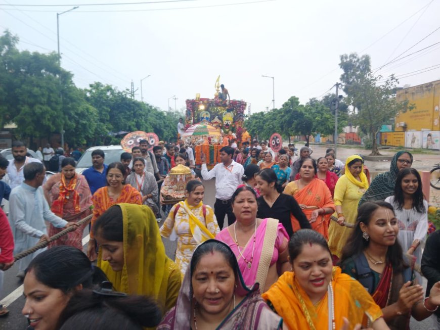 हल्की बारिश में भक्ति का रंग, भरतपुर में श्रद्धा और उल्लास के साथ निकली भगवान जगन्नाथ की भव्य रथ यात्रा