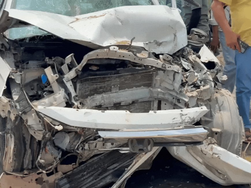 भैंस को बचाने के चक्कर में डंपर से भिड़ी कार, RPS अधिकारी रविंद्र मीणा गंभीर रूप से घायल