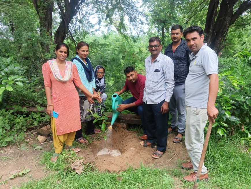 'हरियालो राजस्थान': हलैना वन रेंज कार्यालय पर पौधारोपण कर 'पर्यावरण बचाओ रोग भगाओ' अभियान का आगाज़, 11 पौधे लगाने का आह्वान