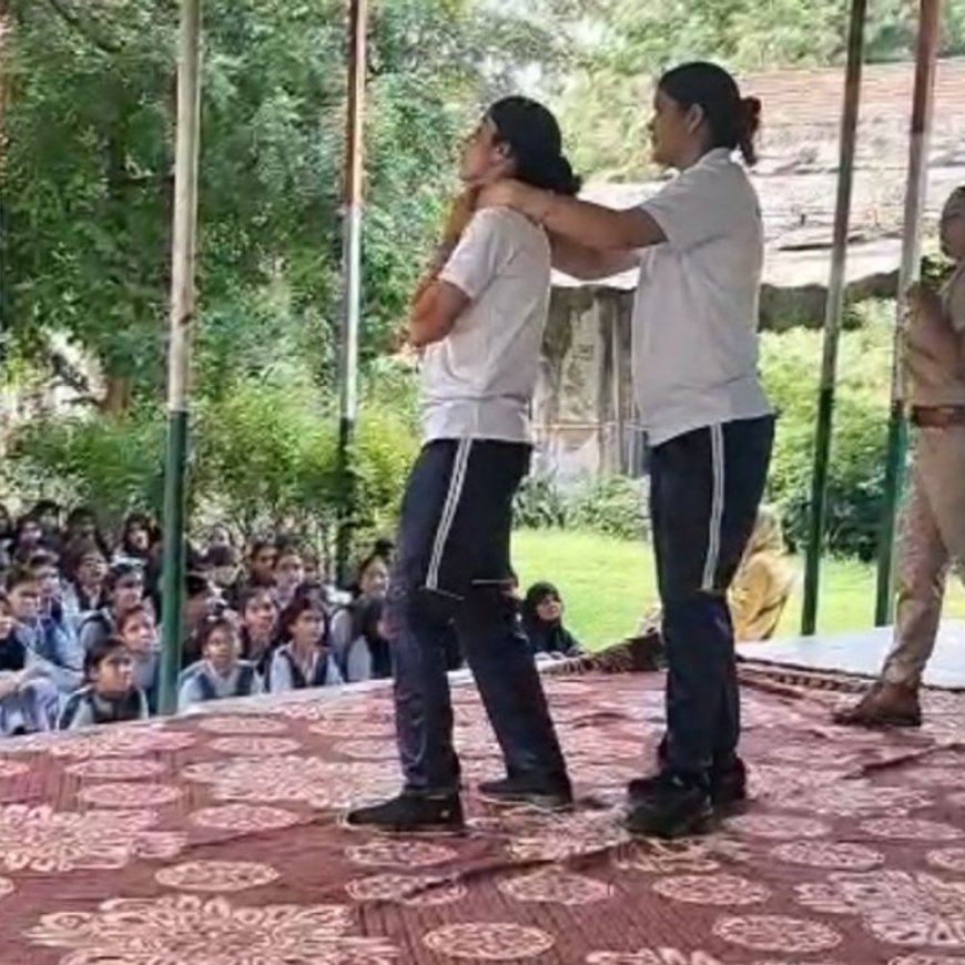 टोंक में महिला सुरक्षा संकल्प अभियान: बग्घी खाना स्कूल की बालिकाओं को सिखाए गए आत्मरक्षा के गुर, साइबर क्राइम से बचाव की दी जानकारी
