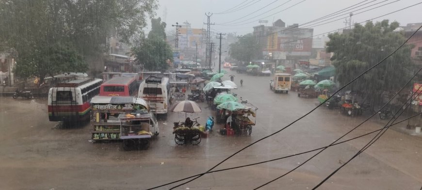 झमाझम बारिश से तरबतर हुआ जहाजपुर, लोगों को उमस से मिली राहत