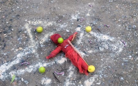 शिक्षा के मंदिर में अंधविश्वास का साया: बिलेठा स्कूल के गेट पर मिली संदिग्ध सामग्री,जांच की मांग