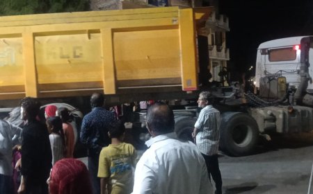 तखतगढ़ में प्रशासन की अनदेखी: वैकल्पिक मार्ग होने के बावजूद बीच शहर से गुजर रहे भारी वाहन; सड़कें और पुलियाएं हो रहीं क्षतिग्रस्त, जनआक्रोश तेज