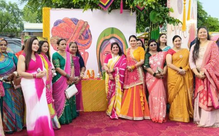 सावन की फुहारों के बीच उल्लास से सजा ‘लहरिया-2026’, 'स्त्री शक्ति समूह' के मंच पर बिखरे राजस्थानी संस्कृति के रंग