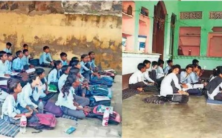 178 बच्चों के अंग्रेजी माध्यम स्कूल के 2 कमरे जर्जर, पड़ोस के घर में चलने को मजबूर कक्षाएं