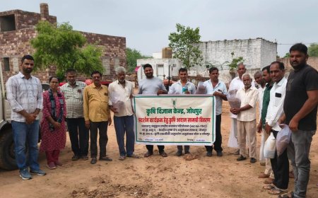 "स्वावलंबी किसान, समृद्ध राष्ट्र": आदर्श गांव नांदिया कलां में काजरी ने सिखाई आधुनिक खेती की तकनीक