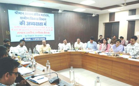 ग्रामीण विकास योजनाओं की भरतपुर संभाग स्तरीय समीक्षा: स्वीकृत कार्यों को समय पर पूरा करने के निर्देश