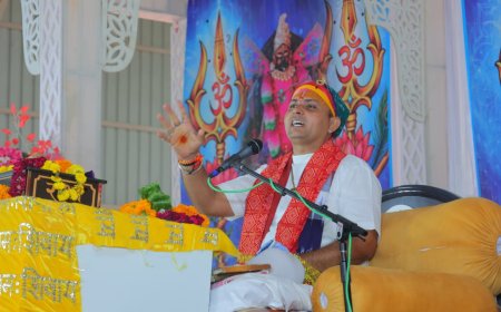हरिहर शिवमहापुराण कथा: कोटड़ी में गूंजे 'हर-हर महादेव' के जयकारे, पार्थिव शिवलिंग पूजन में उमड़े श्रद्धालु