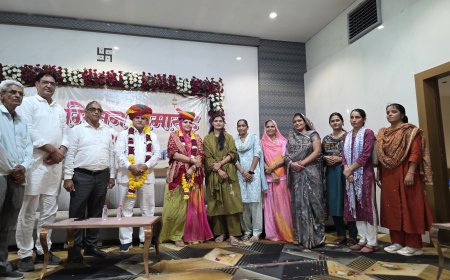 स्वेच्छा से स्थानांतरित अधिकारियों व कर्मचारियों का स्नेह मिलन समारोह संपन्न, पूर्व विधायक श्रीराम भींचर का 18 मीटर साफे से हुआ अभिनंदन