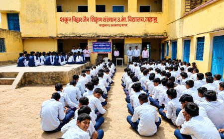 जहाडू के शगुन विहार विद्यालय में विद्यार्थियों को साइबर अपराध और नशामुक्ति के प्रति किया जागरूक