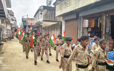 हर घर तिरंगा अभियान के तहत लक्ष्मणगढ़ में हुआ रैली का आयोजन