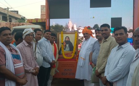 कठूमर में कलश वंदन रथयात्रा का भव्य स्वागत, विधायक ने की 20 लाख की सड़क की घोषणा;